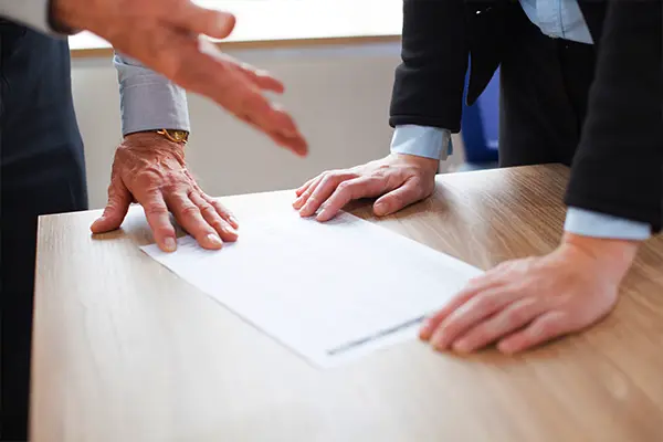 Échange professionnel autour d’une table